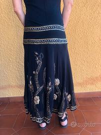 Gonna nera lunga da donna Basil & Maude gipsy hipp