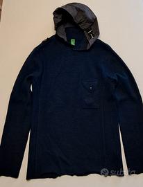 Maglione MA.STRUM blue con cappuccio