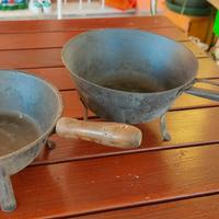 set di 2 padelle in ferro 