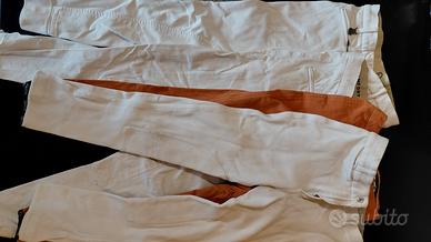 4 Pantaloni Equitazione  taglia 34, 38, cm 146/158