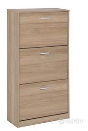 Scarpiera Obi 3 ante 60x24x115 marrone