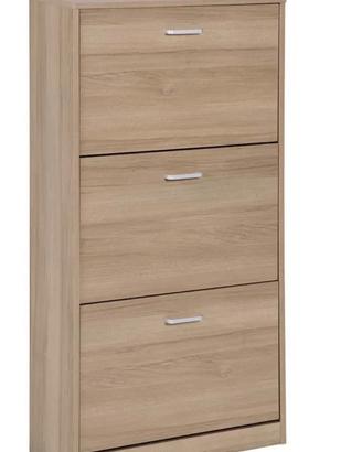 Scarpiera Obi 3 ante 60x24x115 marrone