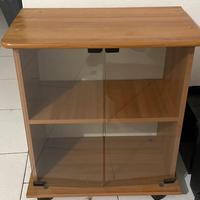 Mobiletto vetro e legno