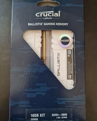 Crucial Ballistix RAM 16g Kit(8x2) DDR4-3600 1.35V