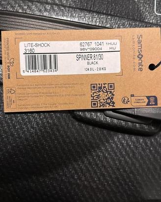 Samsonite Spinner nuova..nero carbonio XL 55x33x81