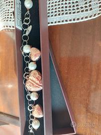 Bracciale argento 925 cuori di Castoro 