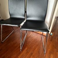 Sedie 4 ecopelle nere