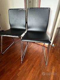 Sedie 4 ecopelle nere