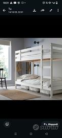 Letto castello Ikea bianco 