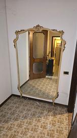 Grande Specchiera specchio antico cornice legno