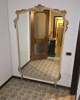 Grande Specchiera specchio antico cornice legno