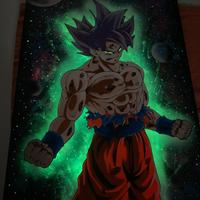 Quadro Goku UI fluorescente