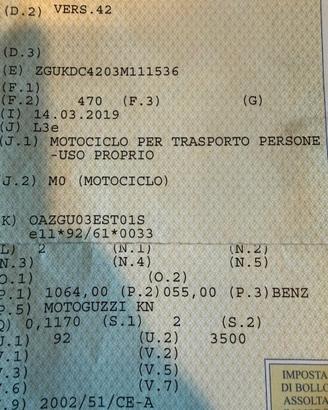 Moto guzzi originale