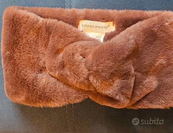 Calda Fascia paraorecchie marrone con sintetica