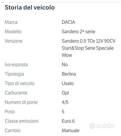 DACIA Sandero 2ª serie - 2019