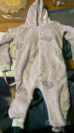 Tuta intera in ciniglia morbida, dono, età 4 anni