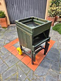 Defogliatore autocostruito in legno a Batteria