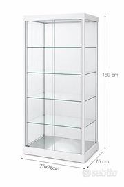 Vetrina espositiva modellismo in alluminio e vetro