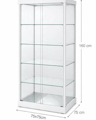 Vetrina espositiva modellismo in alluminio e vetro