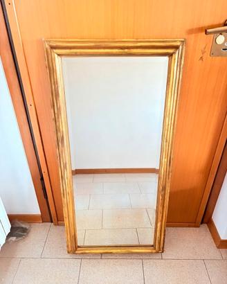 Grande specchio vintage in legno dorato