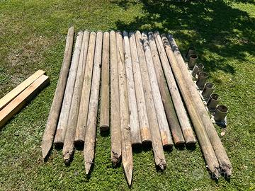 Pali legno recinzione + bicchieri