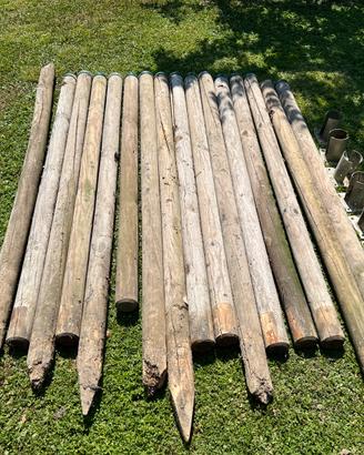 Pali legno recinzione + bicchieri