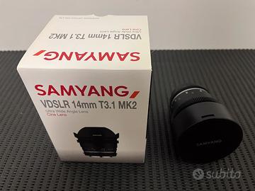 Obiettivo Samyang 14mm T3,1 VDSLR MK2 x canon
