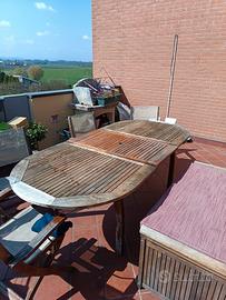 Tavolo giardino più sedie