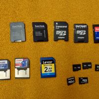 Set adattatori microSD, SD e microSD varie