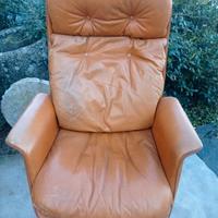 Poltrona ufficio pelle vintage, Anonima Castelli