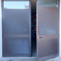 Porta doppia in alluminio coibentato con vetro sat