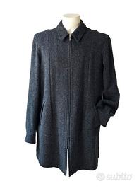 Giaccone con zip lana grigia Comme des Garcons