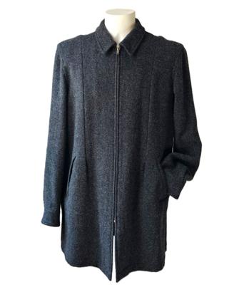 Giaccone con zip lana grigia Comme des Garcons