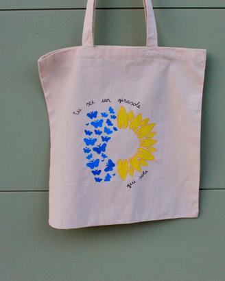 Shopper in tela "Girasole ed Emozioni"