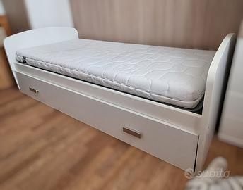 Lettino nido cameretta 190x90 bianco