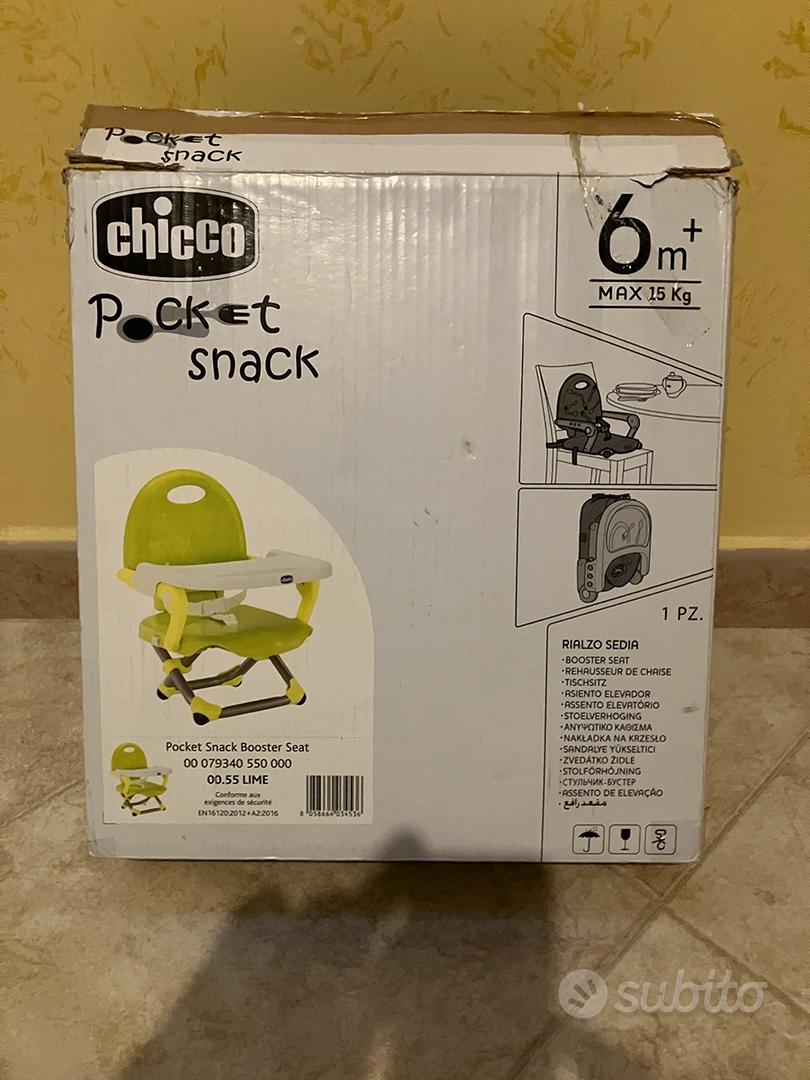 CHICCO - Rehausseur de chaise Pocket Snack lime