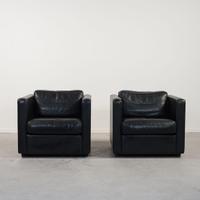 Poltrone set di 2 - Design scandinavo pelle nera