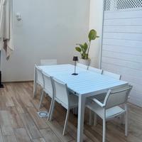 Set da giardino tavolo e sedie alluminio