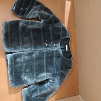 Giacca in pelliccia sintetica grigia – Taglia M – 