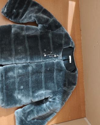 Giacca in pelliccia sintetica grigia – Taglia M – 