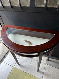 Mobile ‘50 vetrinetta consolle tavolino mezzaluna