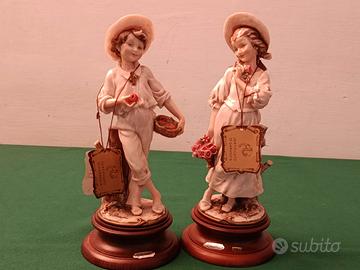 COPPIA STATUETTE SCULTORE ARMANI STILE CAPODIMONTE