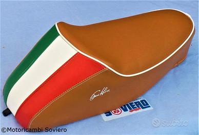 Sella Gobba marrone tricolore posteriore Vespa 50