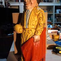 scultura in legno porta bottiglia