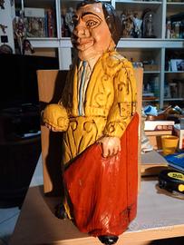 scultura in legno porta bottiglia