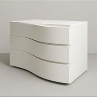 Comò + 2 comodini moderni bianchi – (in blocco)