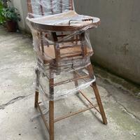 Seggiolone vintage in legno massello trasformabile