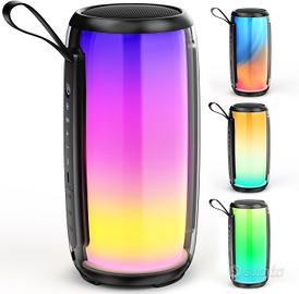 JYX Cassa Bluetooth da 40W con luce LED, BassBoost
