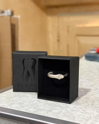 Anello Ring El Rana Serpente Uroboro Argento 925