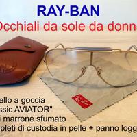 OCCHIALI RAY-BAN DONNA SOLE a GOCCIA Lenti BEIGE